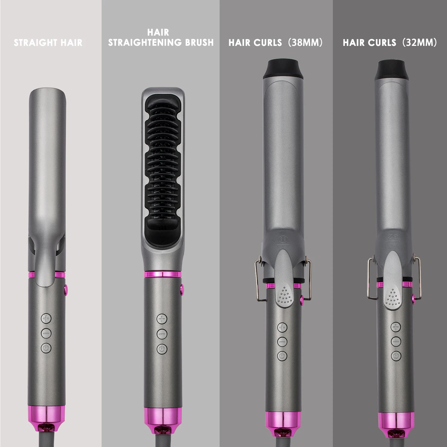 TInx 5 in 1  Professional Heating Ceramic Barrel  Hair Curler ceramic flat iron  hair straightener  flat iron brushes