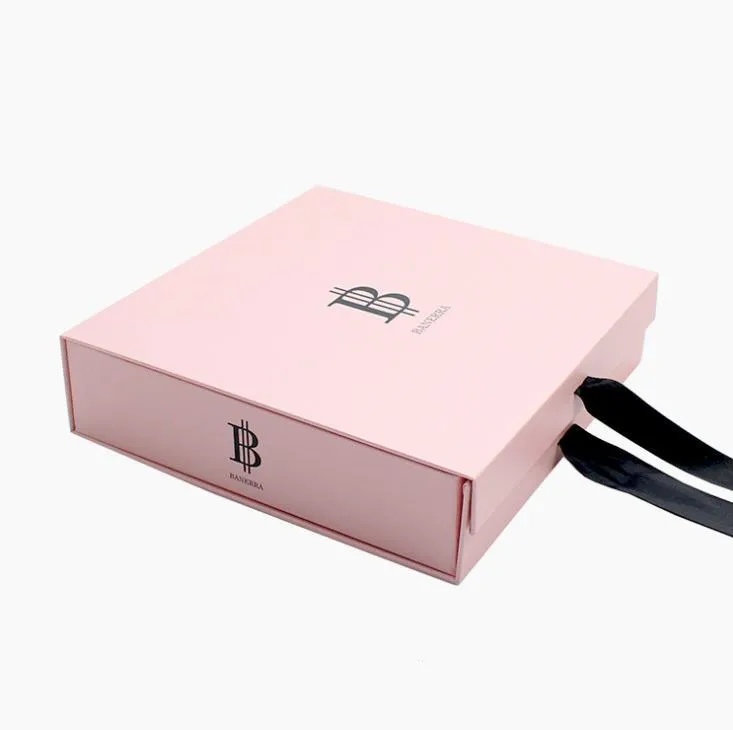 
Wholesale custom foldable boxes with logo gift packing boxes with ribbon for candy and cosmetic 