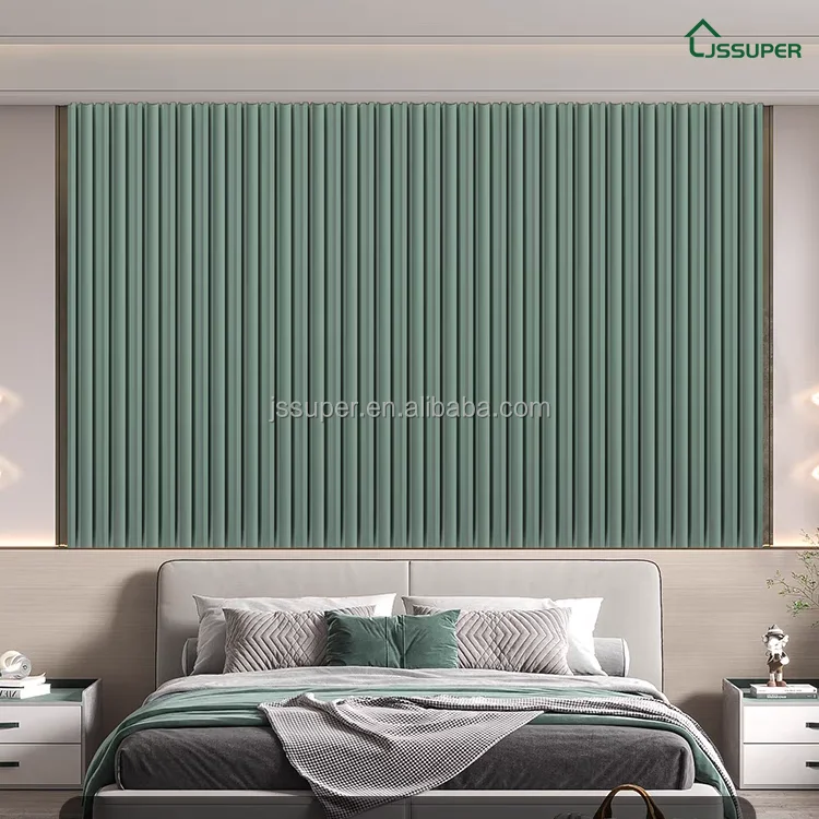 Wall Panel Manufacturer High Quality Multi Color Flutted WPC 3D Wall Panel With Pvc Coated For Interior Decor