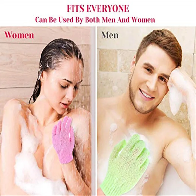 Uni Banner OEM Moroccan Bath Adult Bathing Shower Gloves Style Scrubber Sponge Exfoliating Body Foam Gloves Kids Eco Friendly