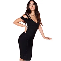 Hot Fashion Off Shoulder Evening Dress Mini Women Sexy Bandage Dresses Bodycon