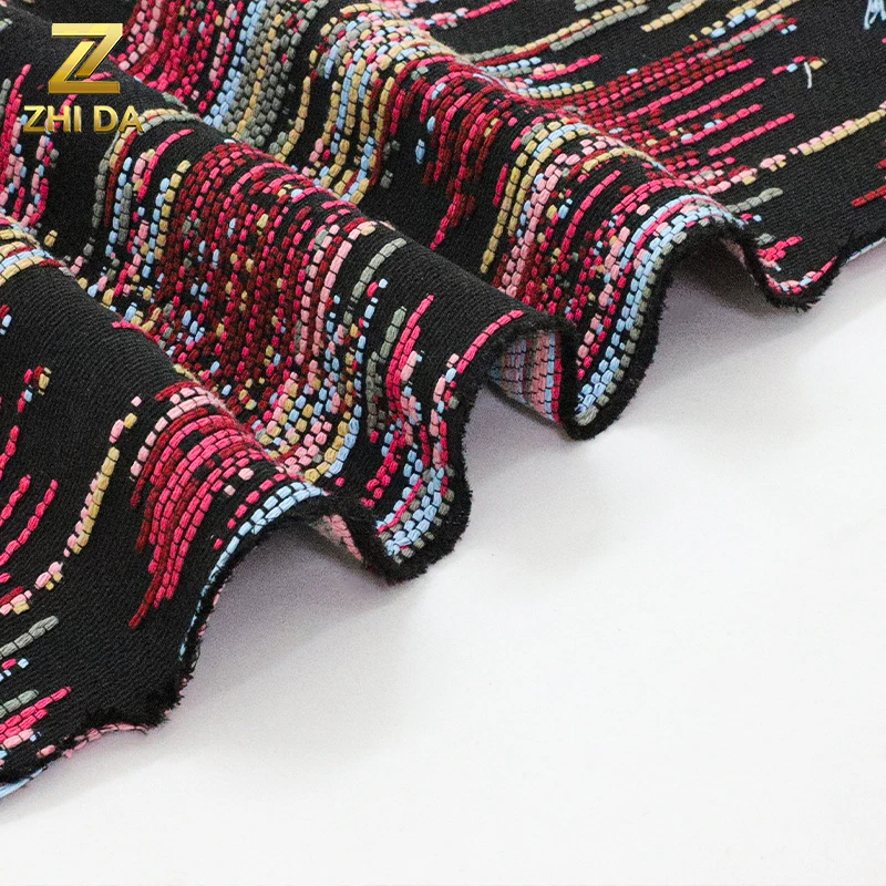 Yarn-dyed linear granular pattern fabric polyester viscose fabric for bag clothing bedding