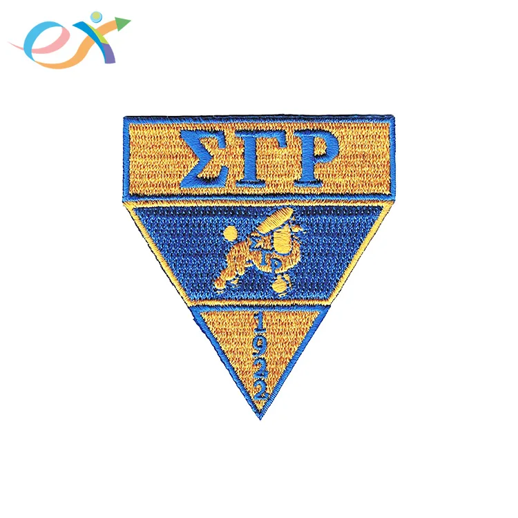 Custom iron on embroidery shield sigma theta sorority patches sigma gamma rho patches