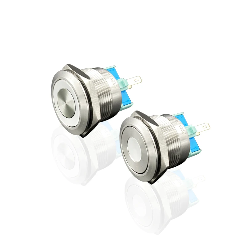 
22mm red yellow blue green waterproof car light metal indicator 24V220V6V12V 