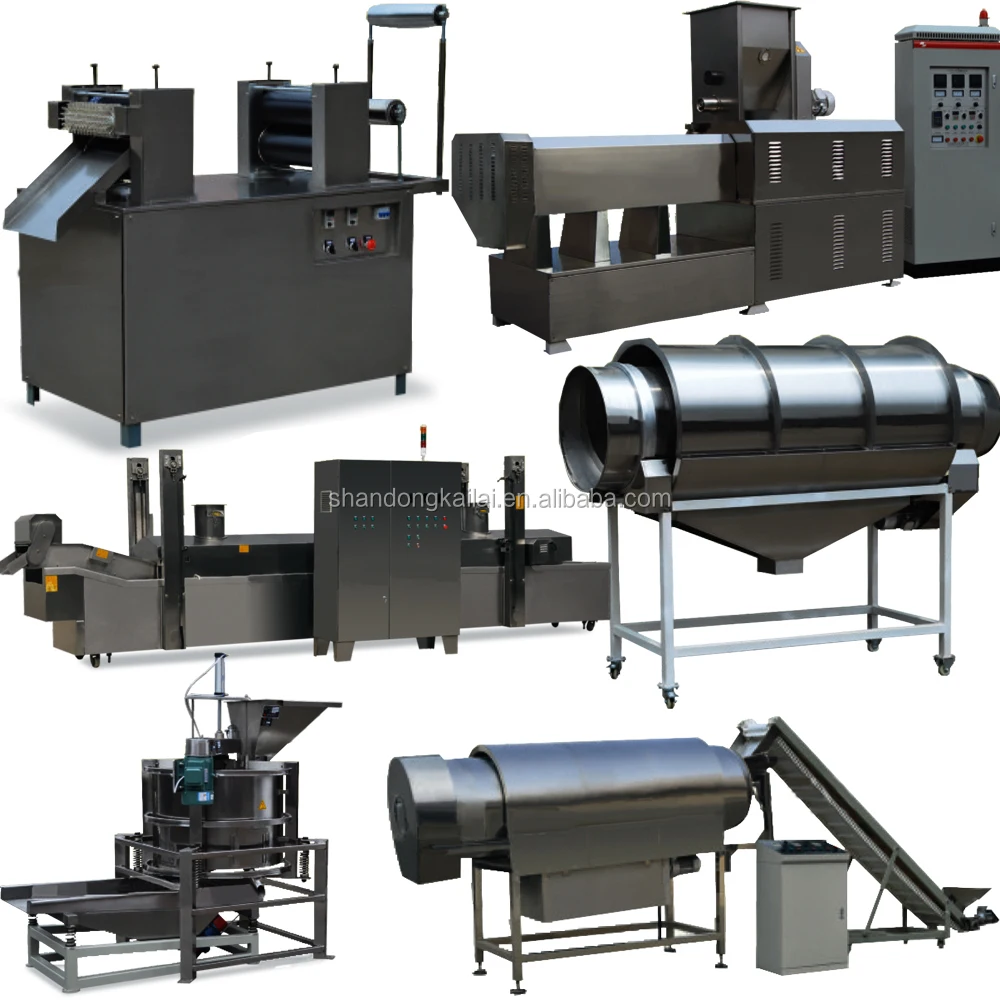 Full Automatic Fried Tortilla chips machinery Triangle chips Bugle pasta Food Extruder Making Machine Doritos production line