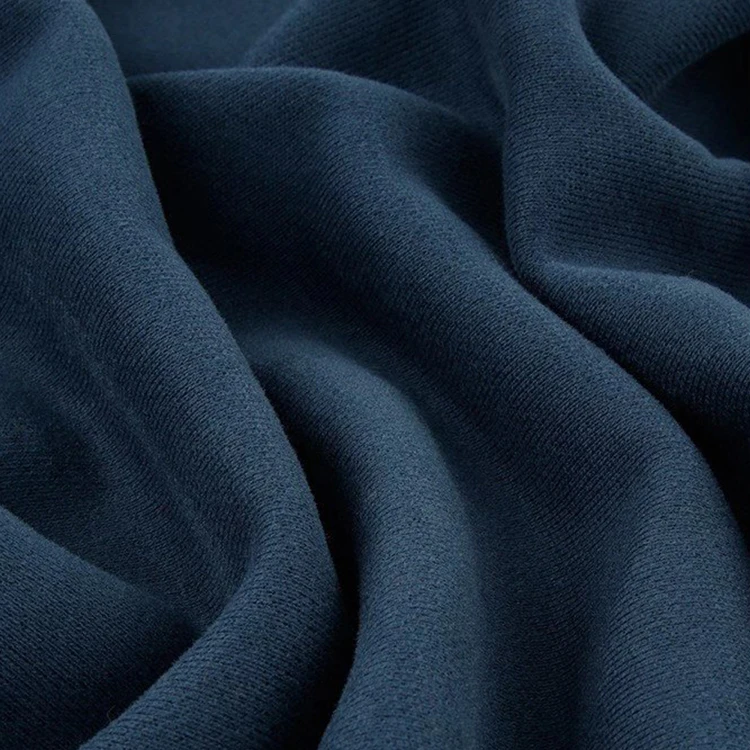 95% organic combed cotton 5%spandex 250 300 500 600gsm French Terry rolls fabrics for Cloth hoodies sweatshirt