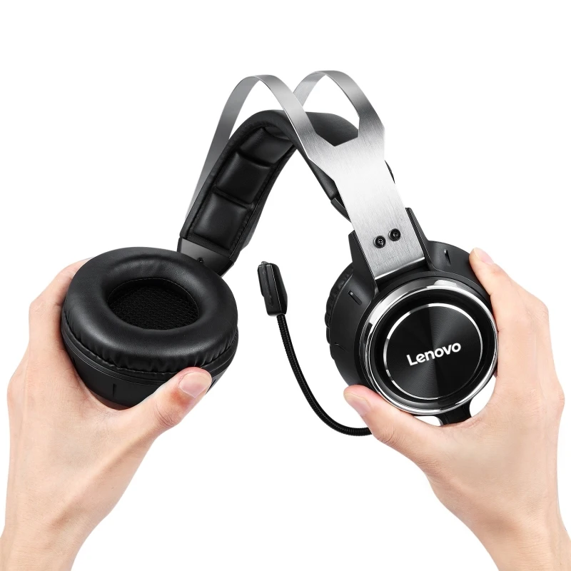Предлагаем со склада оригинальные Lenovo HS25 игровая гарнитура с высоким уровнем поток магнитный сердечник ANC шумоподавление микрофон наушники