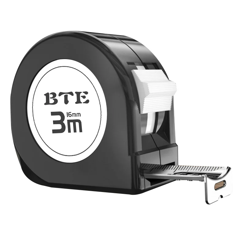 Оптовая продажа с фабрики BTE, профессиональная и прочная измерительная лента с резиновым покрытием и логотипом на заказ, 3 м, 5 м, 7,5 м, 8 м