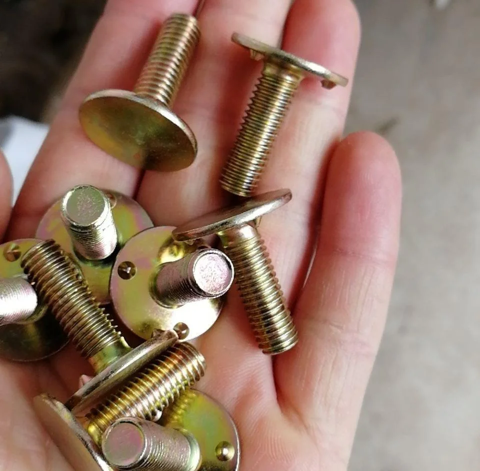 Carbon steel Zinc Plated belt screws fanged elevator bolt with spikes