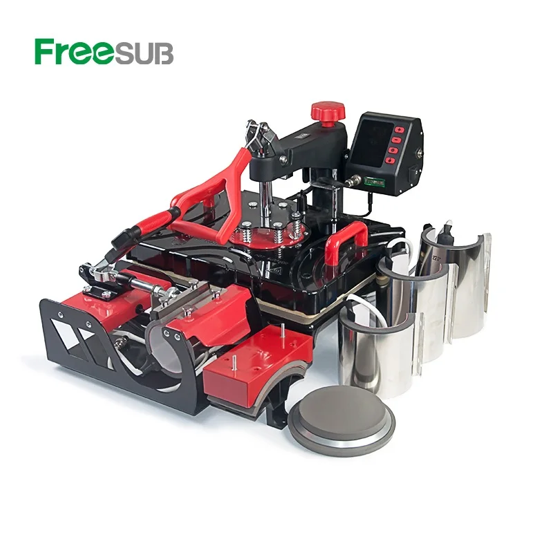 Freesub 8 в 1 комбо тепла пресс машина Кружка футболка sublimation machine t-рубашка печатная P8100-8