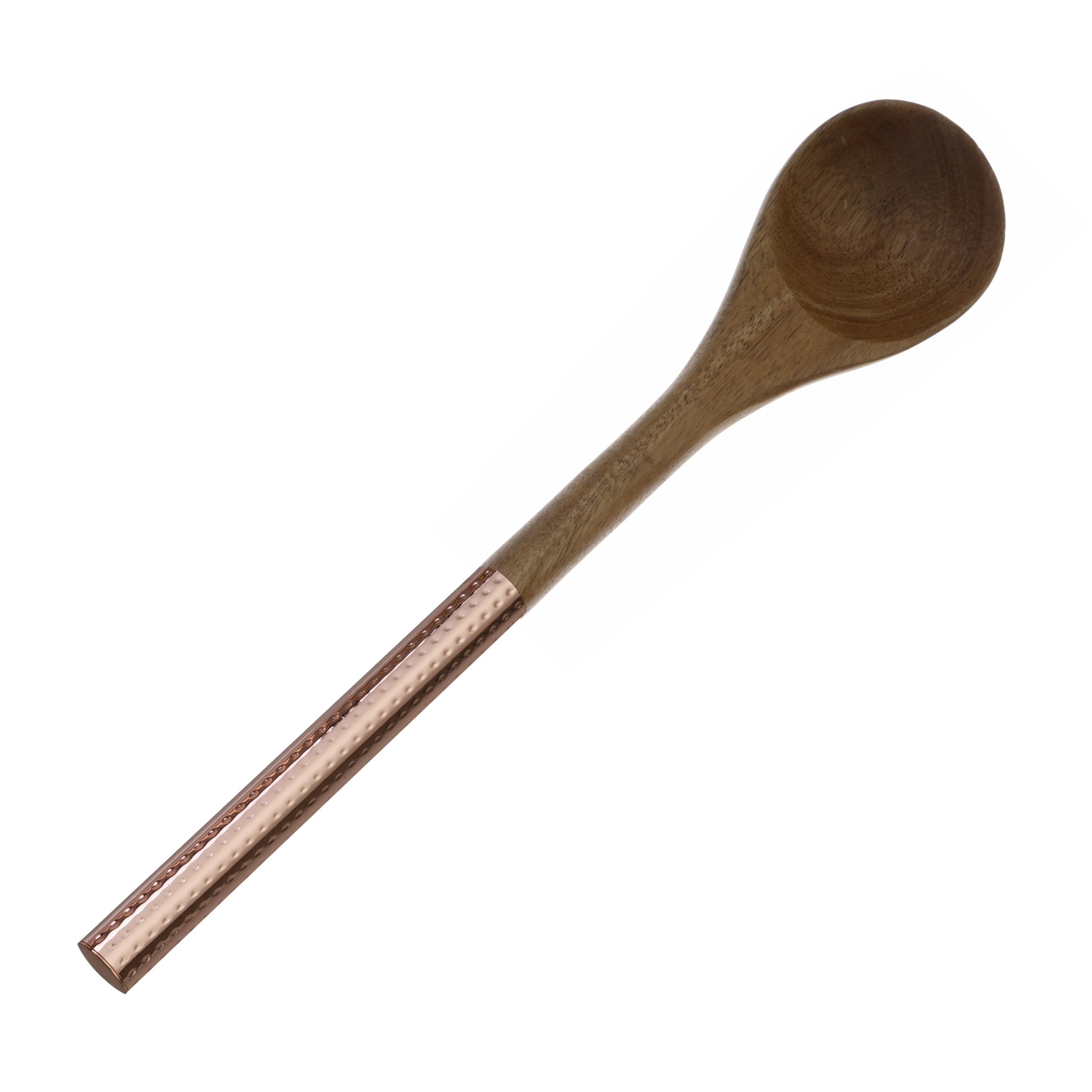 13-inch Wooden Utensils for Serving Salad Set Wooden Spoon Fork Turner Salad Servers With Golden Handle