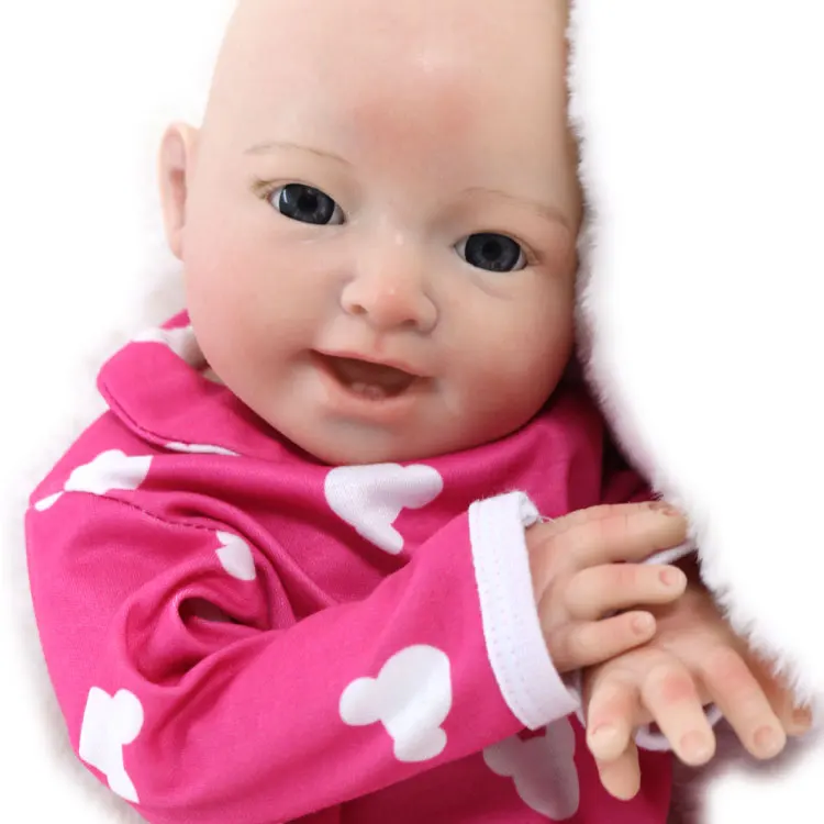 Reborn Baby Dolls 18inch Realistic Handmade Babies Dolls Girls Lifelike Silicone Kids Safe Gifts