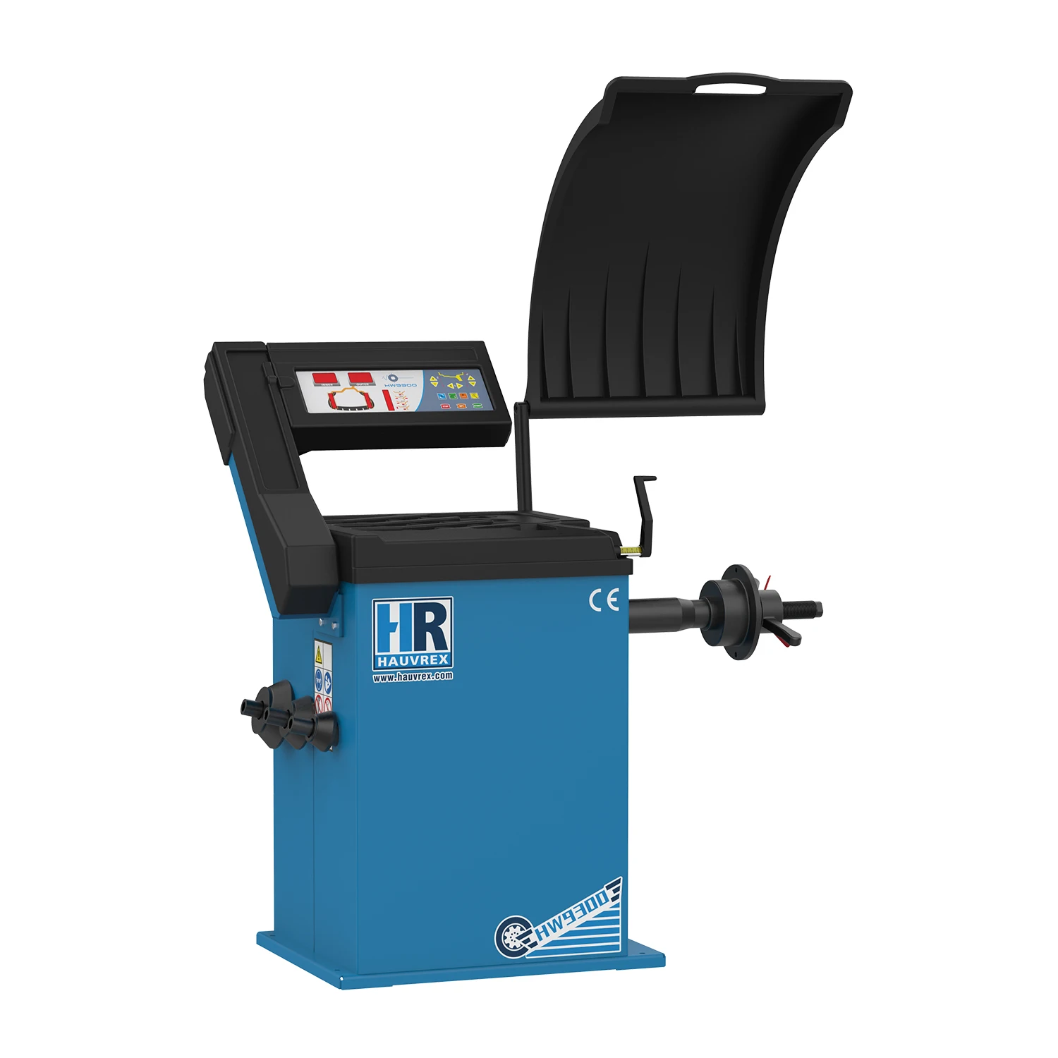 Hauvrex высококачественный полуавтоматический балансировщик колес автомобиля ручной ввод данных HW9300