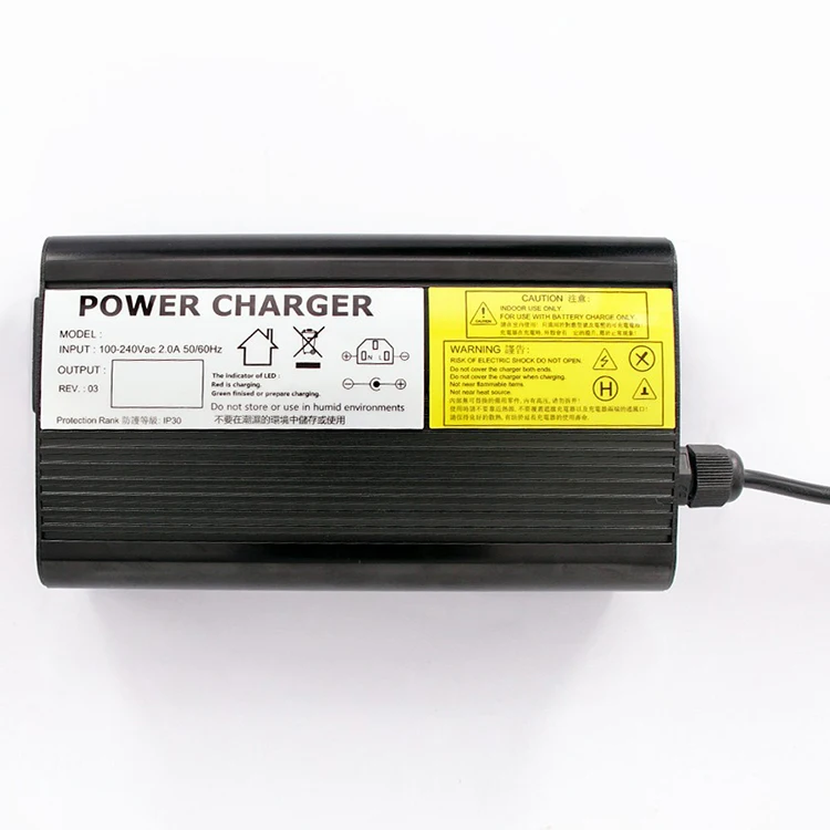 
15cells High Frequency Universal 63V 5A Lithium Battery Charger 55.5V For E-bike Eradicator Battery Pack 