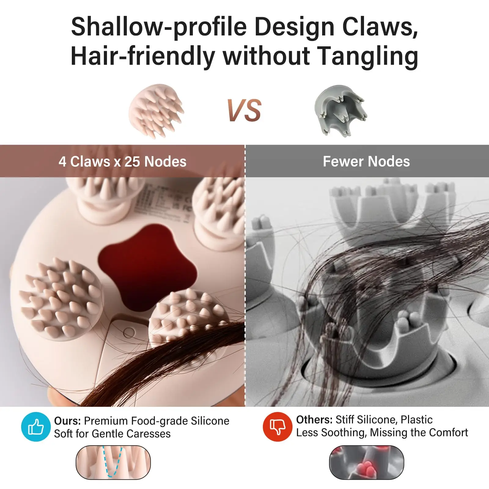 Massage Cuir Chevelu Head Spa Vibration Infrared Scalp Care Massager Logo Device Electric Dog Cat Pet Massager Tools