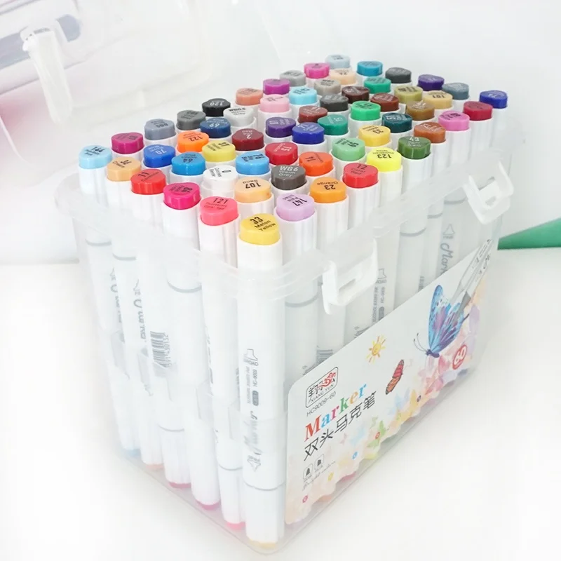 Wholesale Durable Two Heads Alcohol Multi-colors Marker Pens For Art Drawing