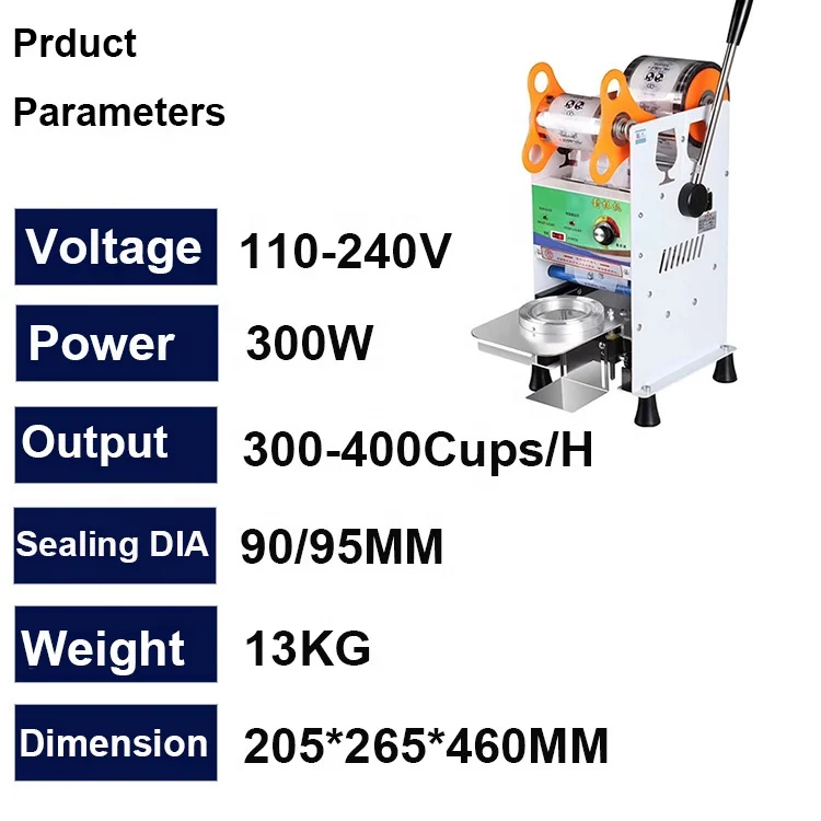 Cheap 90mm 95mm Bar Bubble Boba Milk Tea Juice Sealer Paper and Plastic Cup Sealing Machine