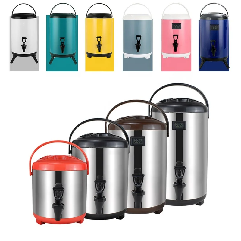 tableware keep juice drink hot cold bucket double wall metal milk tea bucket stainless steel insulation milk tea barrel