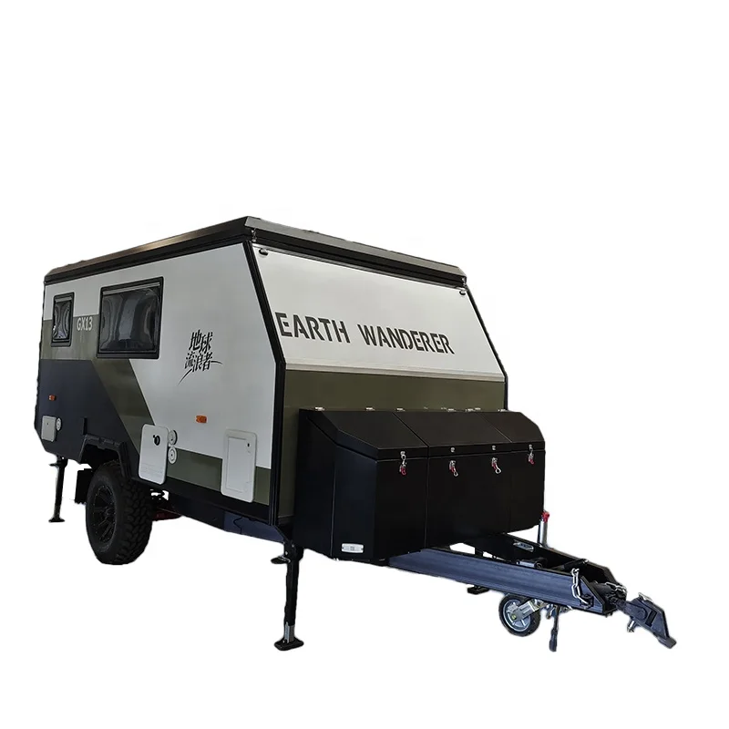 New Design off Road Custom Made Power Lightweight Camper Rear Folding Travel Trailer Camping