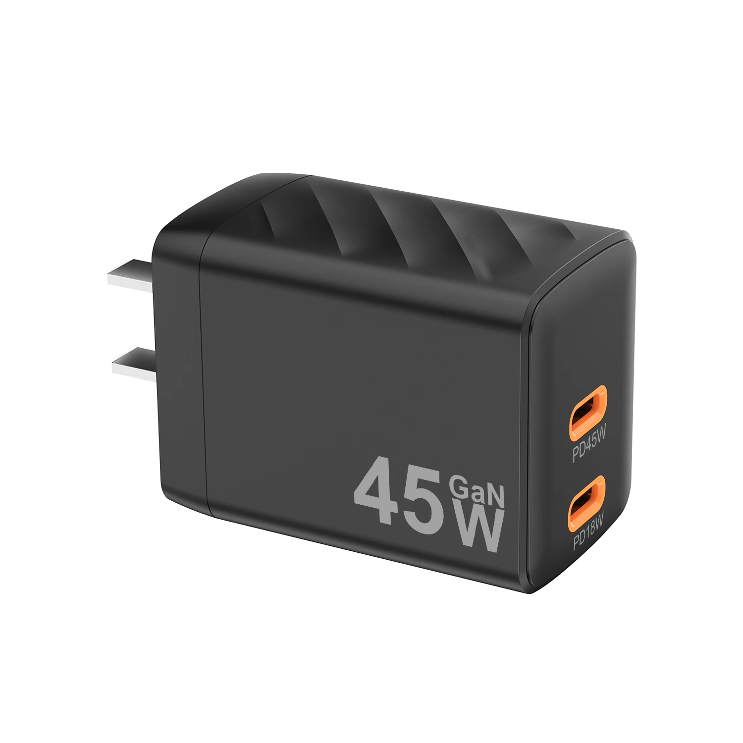 Dual type c super fast high-speed power brick 45W Charging wall charger QC3.0 PD3.0 for Samsung Huawei mobile travel adapter