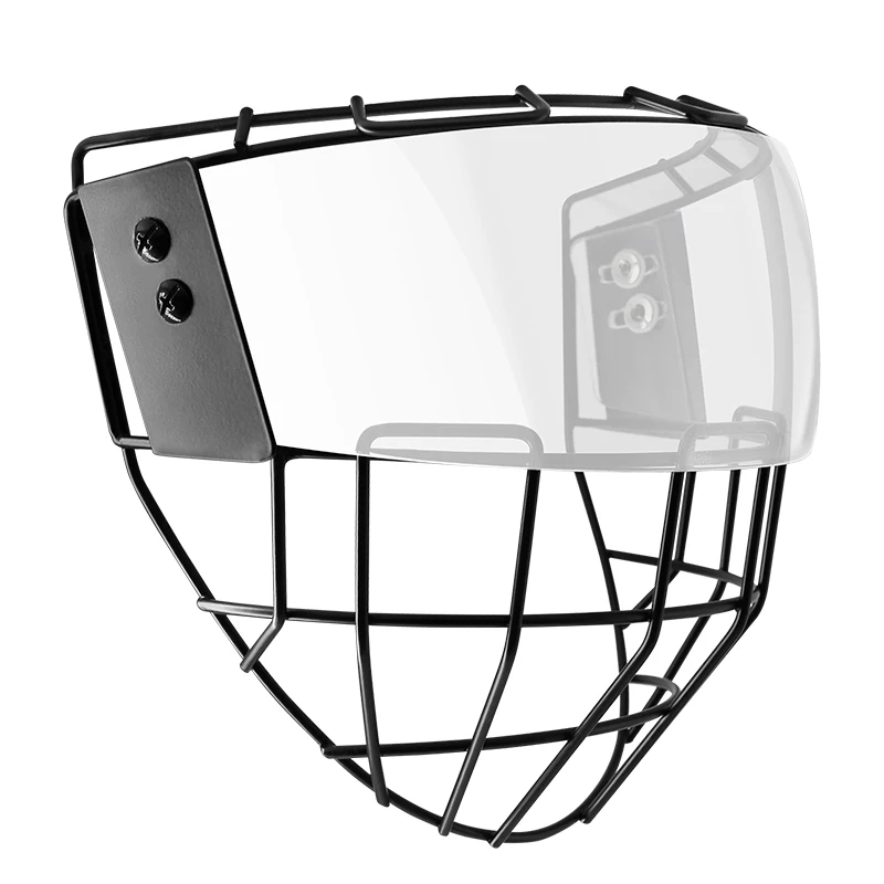 Polycarbonate and A3 Steel Combo Full Face Senior Ice Hockey Cage With Ice Hockey Visor for Ice Hockey Helmet