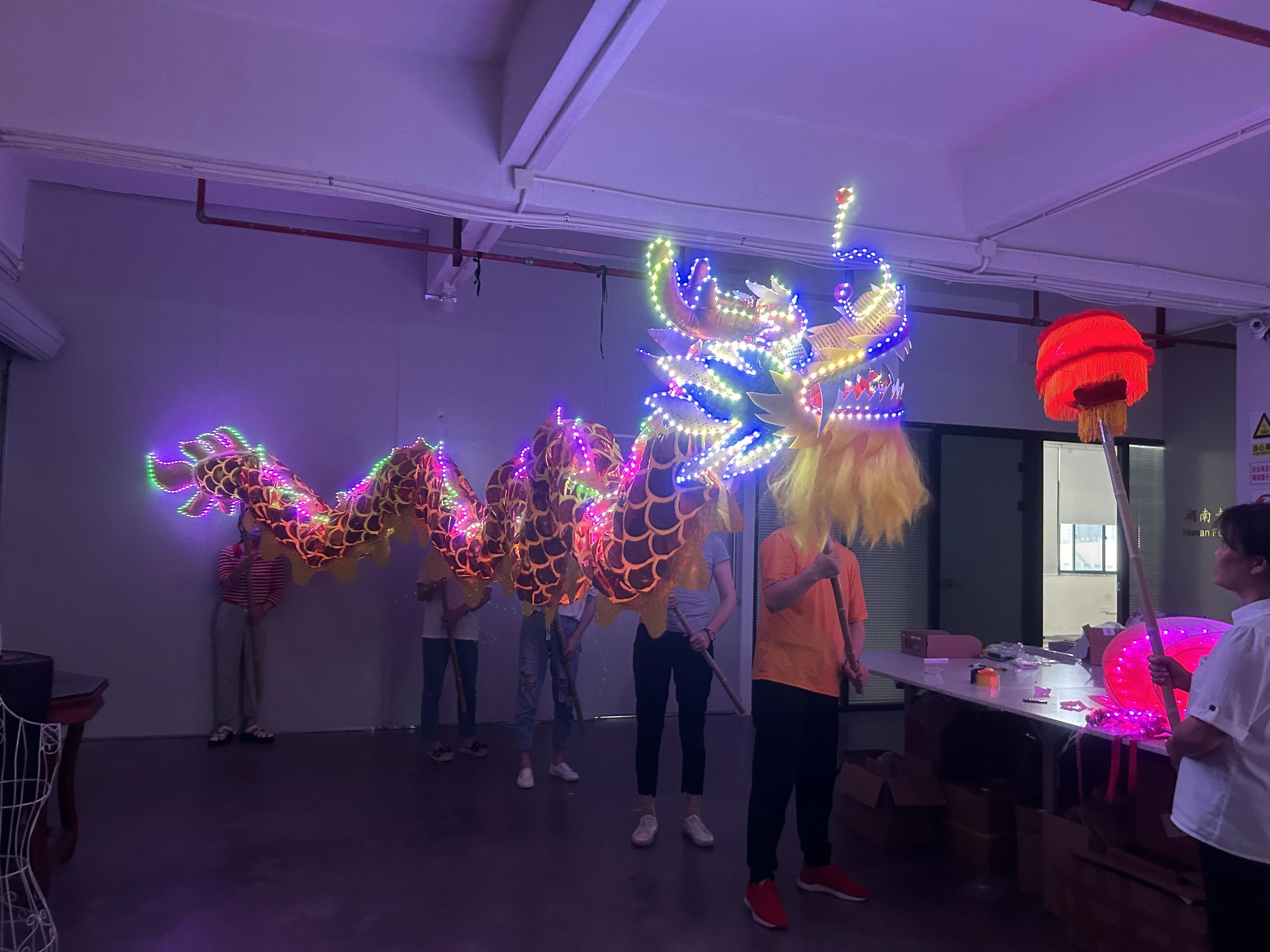 Chinese New Year Entertainment Products Led Light Dragon Mascot Dance Costume Equipment Performance Wear