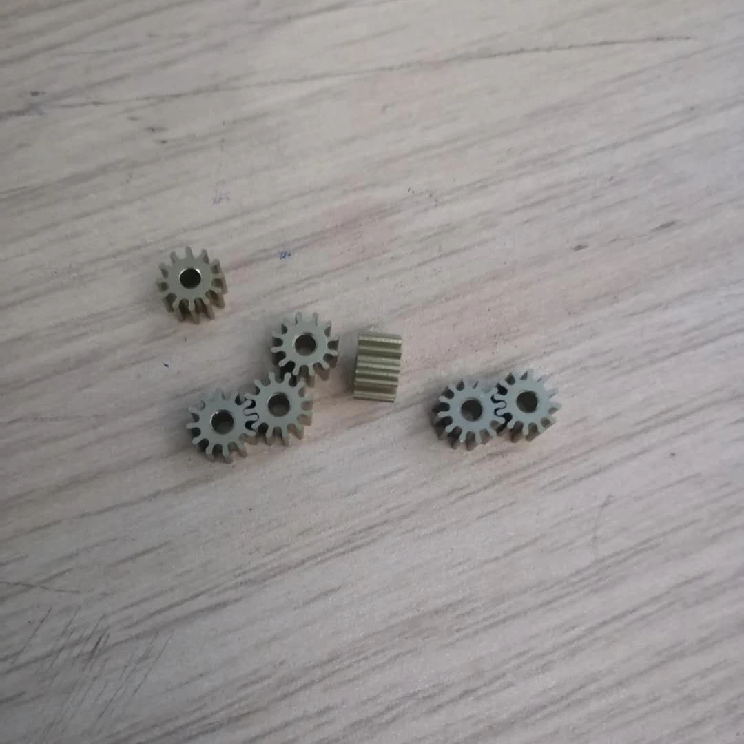 Customized high precision small gear module M0.2  T6061 black oxide treated and hardened aluminium gear