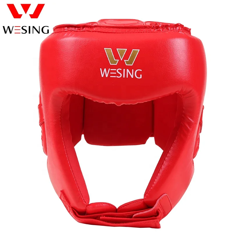 Wesing Professional Custom Competition Activities Boxing Headgear Blue Red Top Ten Model Head Guard Boxing