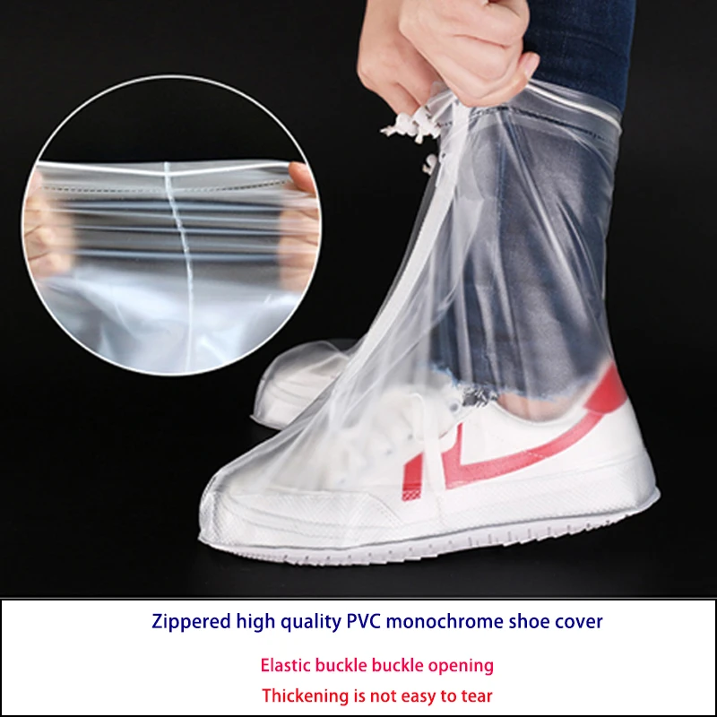High quality PVC monochrome waterproof boots and boots for men and women general high zipper boots wholesale