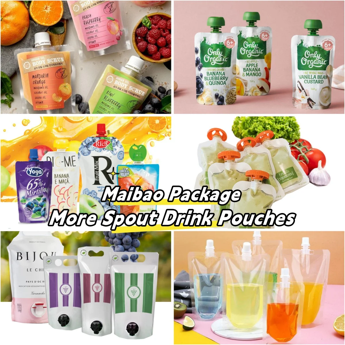Custom Logo 250ml 350ml 500ml Korean Standup Drink Pouches With Spout Liquid Packaging Beverage Soft Drink Fruit Juice Spout Bag