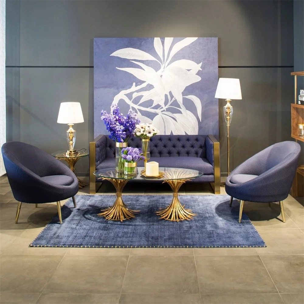 luxury modern indian love seat wedding couple stainless steel sofa lounge set in silver importer for event rent