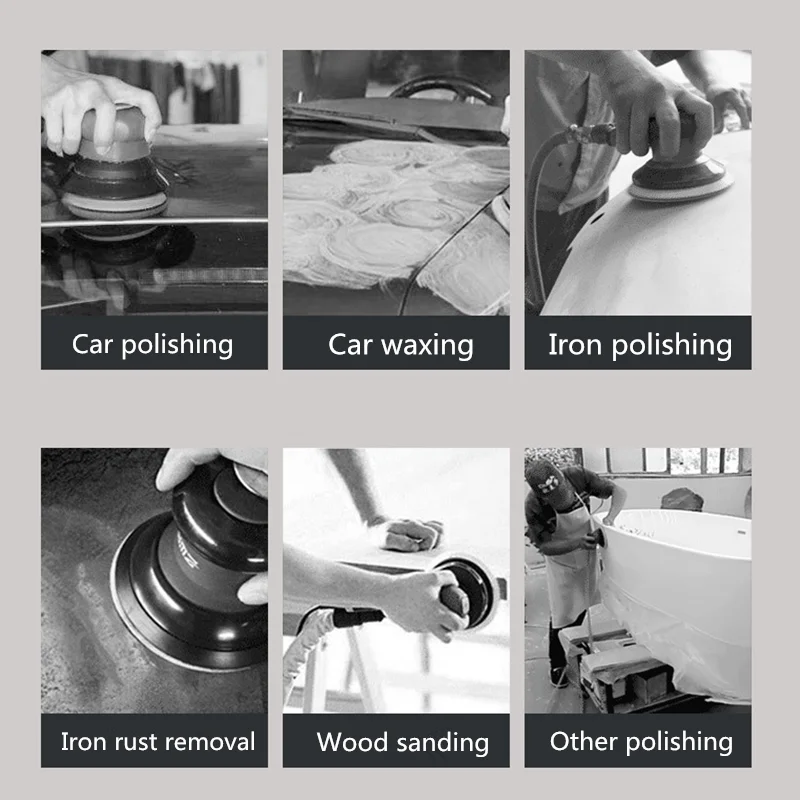 CE approved 5 inch 6 inch sanding machine vacuum/non-vacuum sandpaper machine car waxing polishing machine air grinder