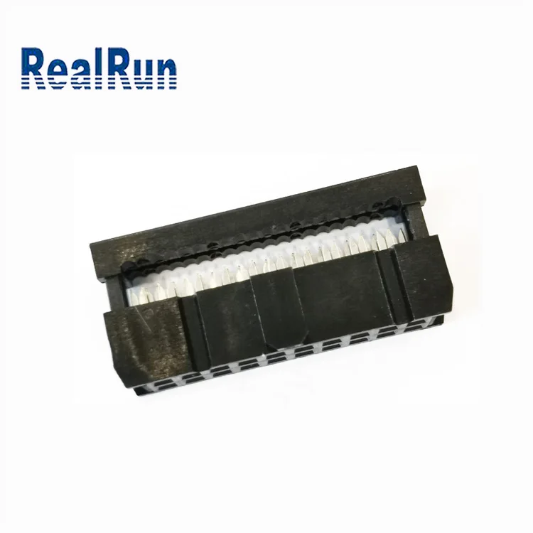 FC-20P IDC Connector 2.54mm IDC Crimping 0.635 / 1.0 / 1.27 Grey Flat Ribbon Cable Female Header Connector