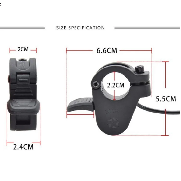 300X Thumb  Throttle  Speed Accelerator SM Plug  Connector or Waterproof Plug of Wuxing Throttle  For Electric Bike Part