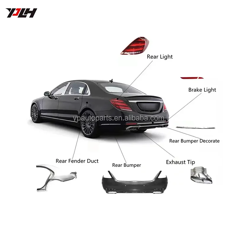 W221 Facelift Upgrade Body Kit For Mercedes-Benz W221 S Class 2006-2012 Year Upgrade to 2020 Year W222 May Style