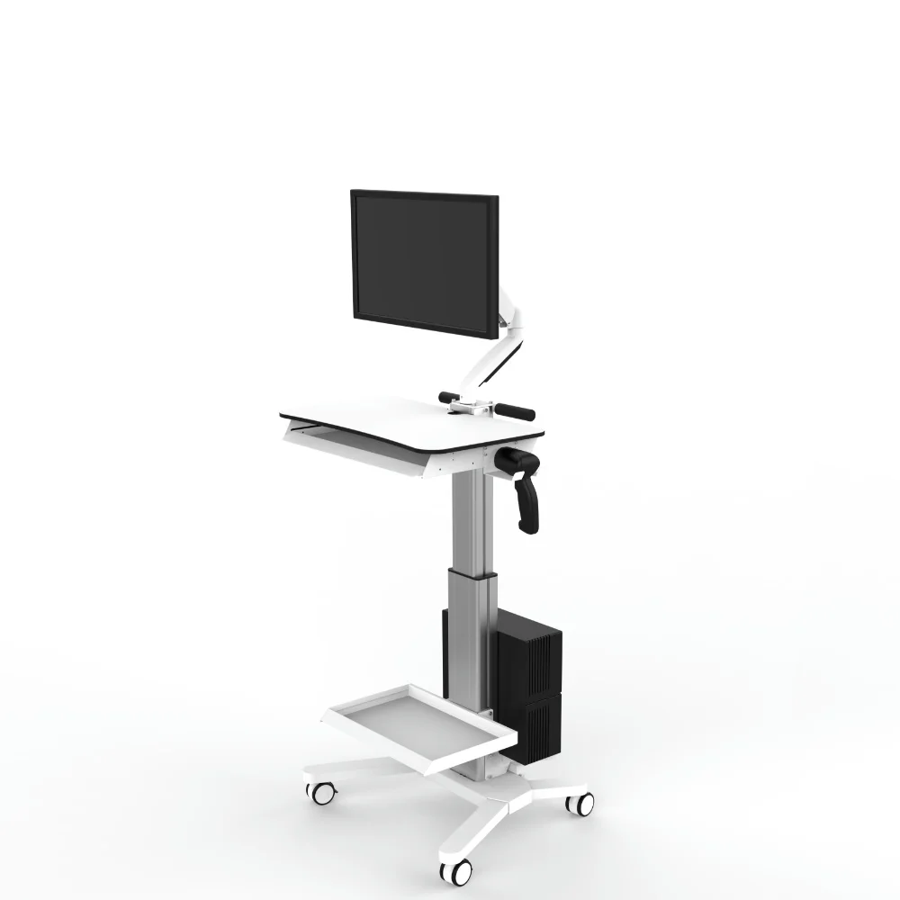 Medical Monitor Cart Hospital Monitor Trolley for Mobile Workstation Cart Laptop Cart  for Hospital Clinic