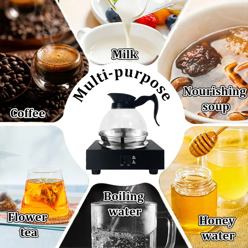 DEWEISI electrical coffee decanter warmer electric coffee kettle electric coffee pot warmer stove appliances kitchen home
