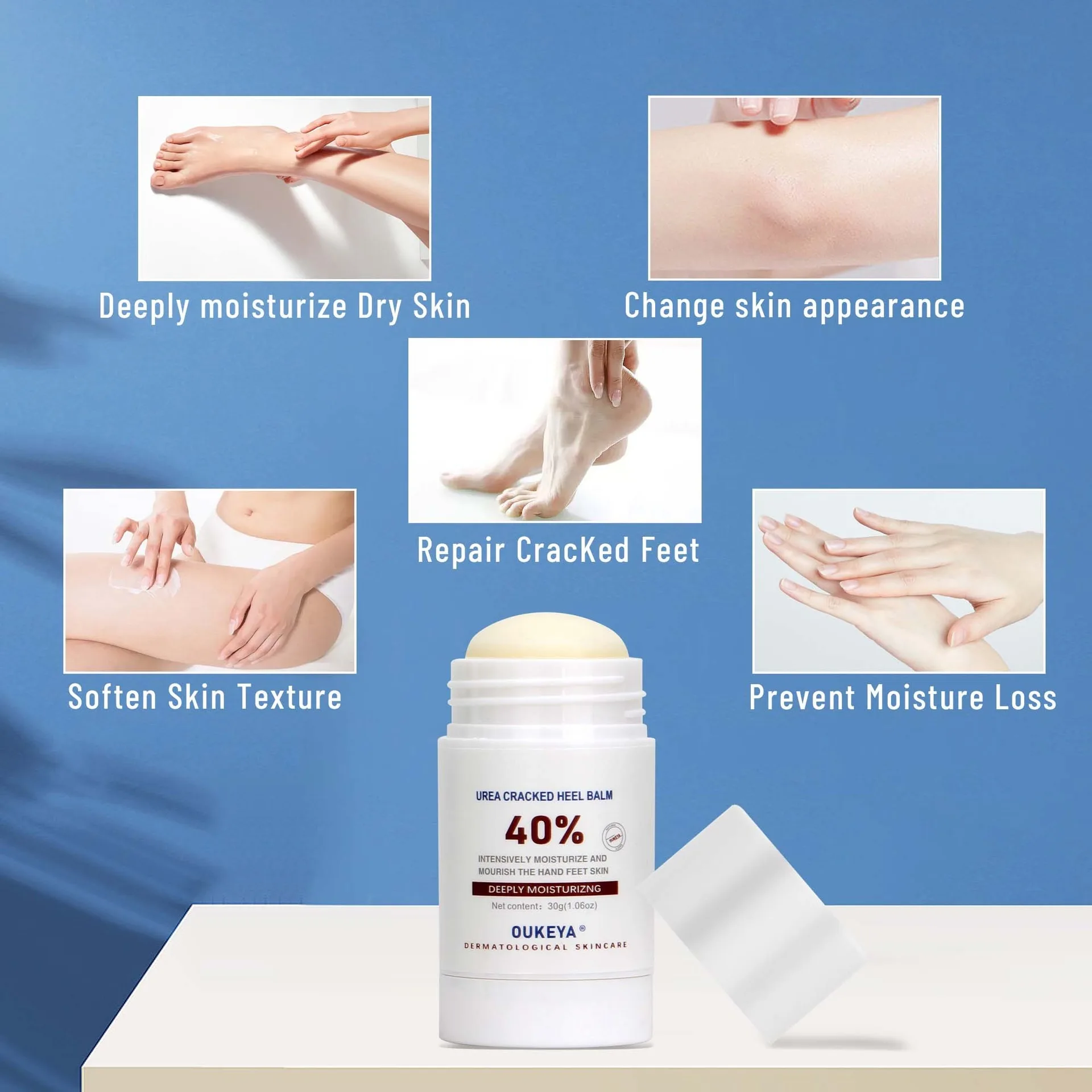 Custom private label urea cream 40% cracked heel repair care cream peeling and moisturizing hand and foot anti-cracking stick