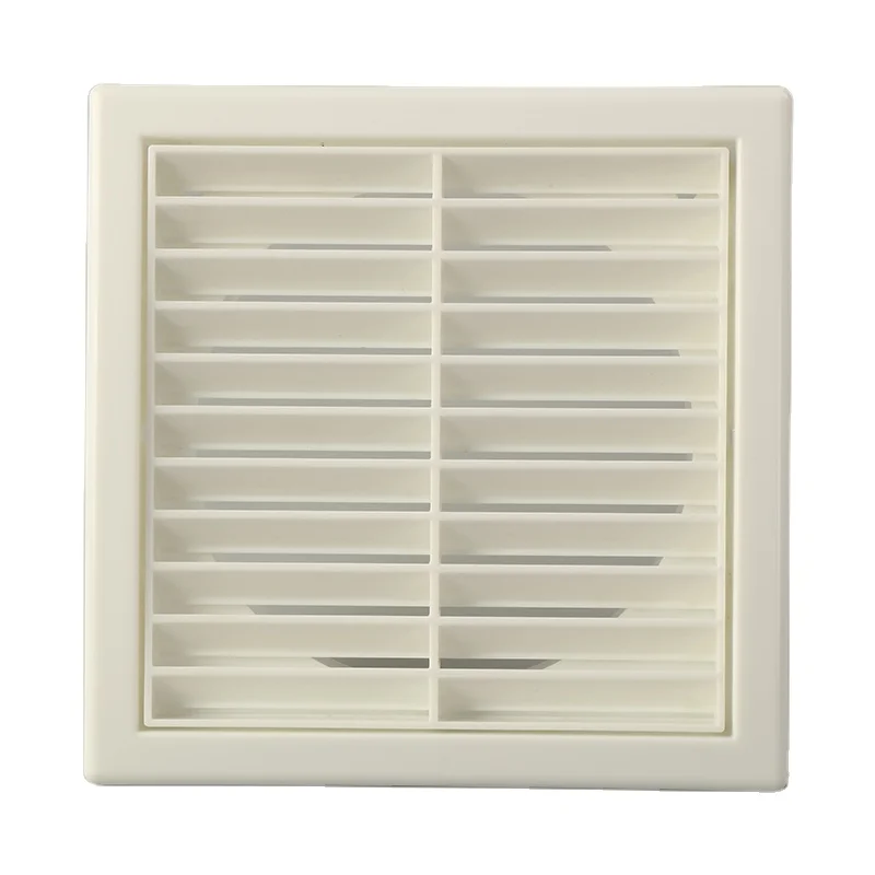 100mm Air Vent ABS Louvred Wall Vent Grille with Flyscreen Cover for Internal Or External Use