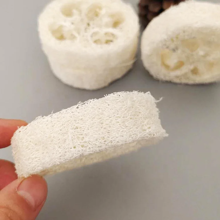 Natural Exfoliating Bleached Luffa/Loofah Sponge Slice Cuts Loofah Soap Making Holder