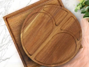 Extra Large Magnetic Charcuterie Board Cheese Board Set 3 Part Square & Round & Heart Shaped  Wooden Tray Serving Board Platter