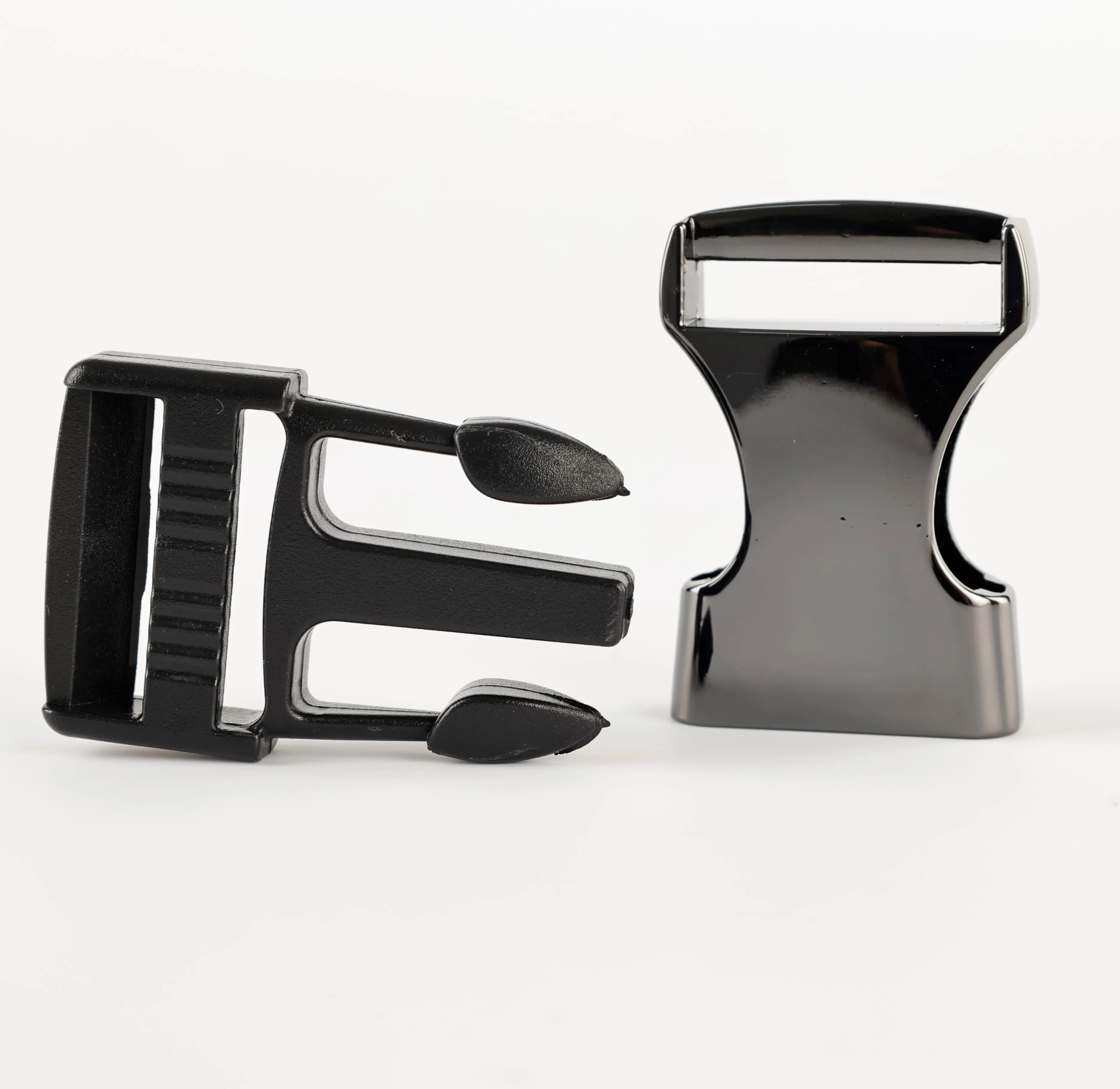Custom Plastic Belt Clip Bag Quick Side Release Metal Buckle Accessories Dog Collar Buckle Adjuster Shoulder Rubber Strap Buckle