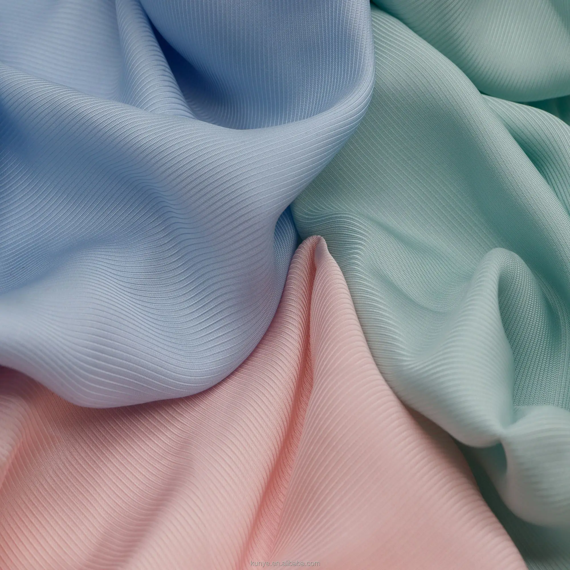 KUNYE silky twill stripe 100% NAIA cellulosic yarn acetate fabric for dress