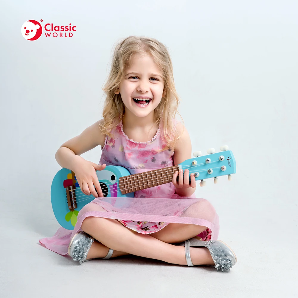 Kids Learning Educational Toys Wooden Musical Instruments Toys Guitar for Boys and Girls