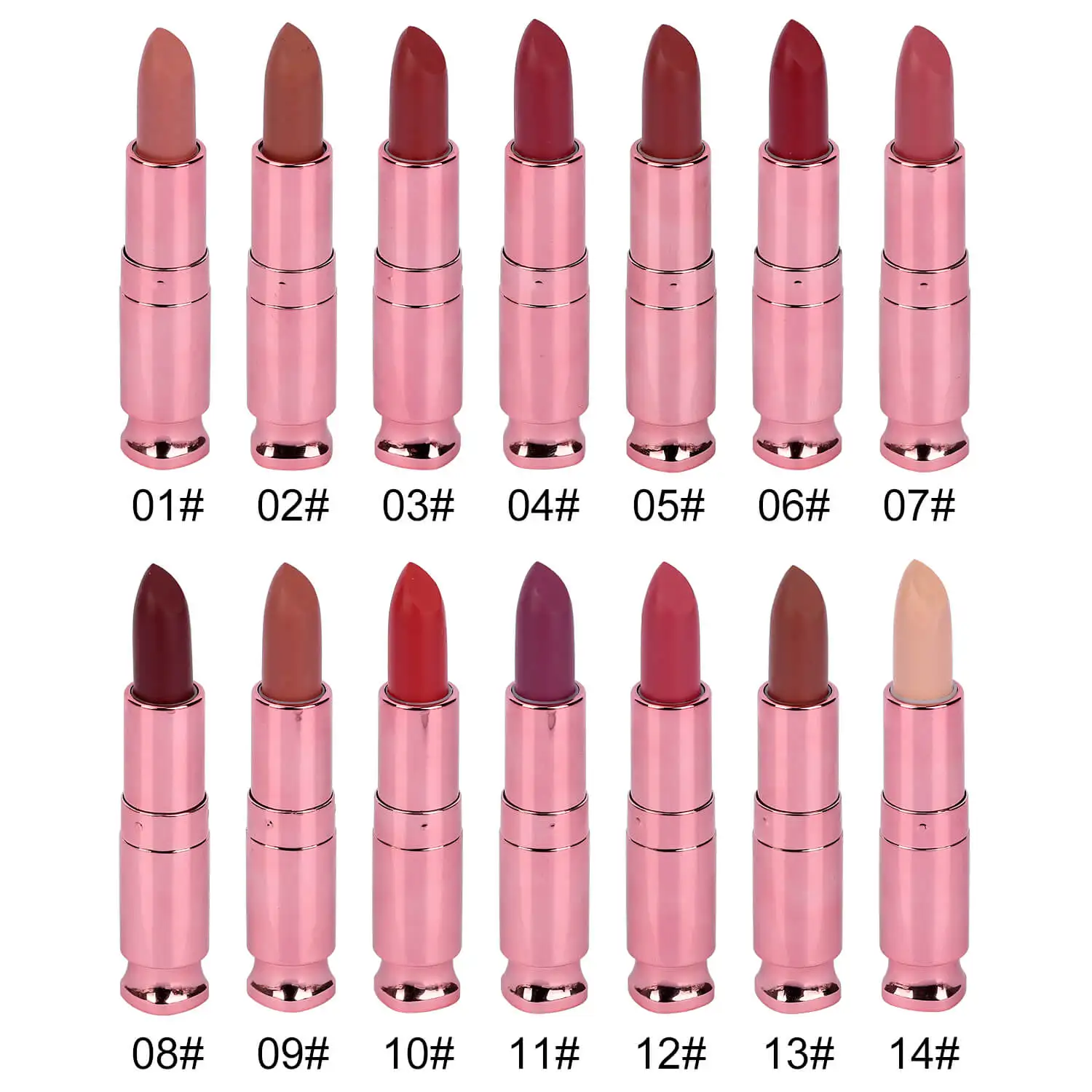 OEM ODM private label charm pink bullet lipstick matte lipstick with cover tube long lasting waterproof