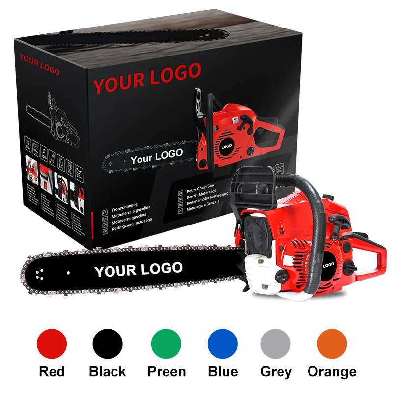 Tmaxtool New 52cc 20 Inch Easy Start Power Chain Saw Handed Petrol Gasoline Garden Chainsaw for Cutting Wood