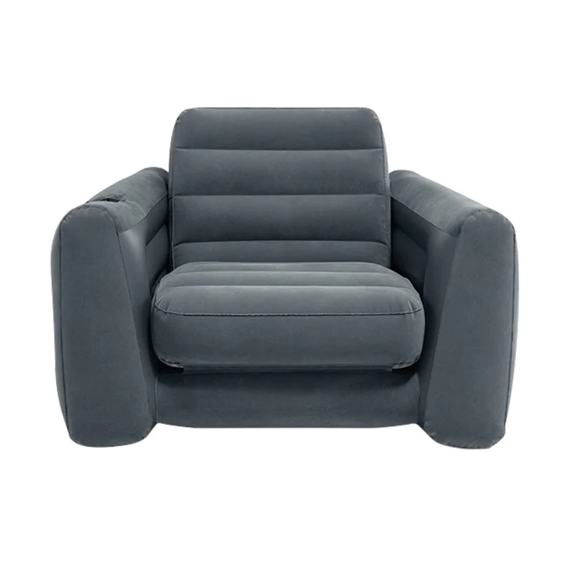 INTEX 66551  DARK GREY PULL-OUT  FLOCKED INFLATABLE CHAIR