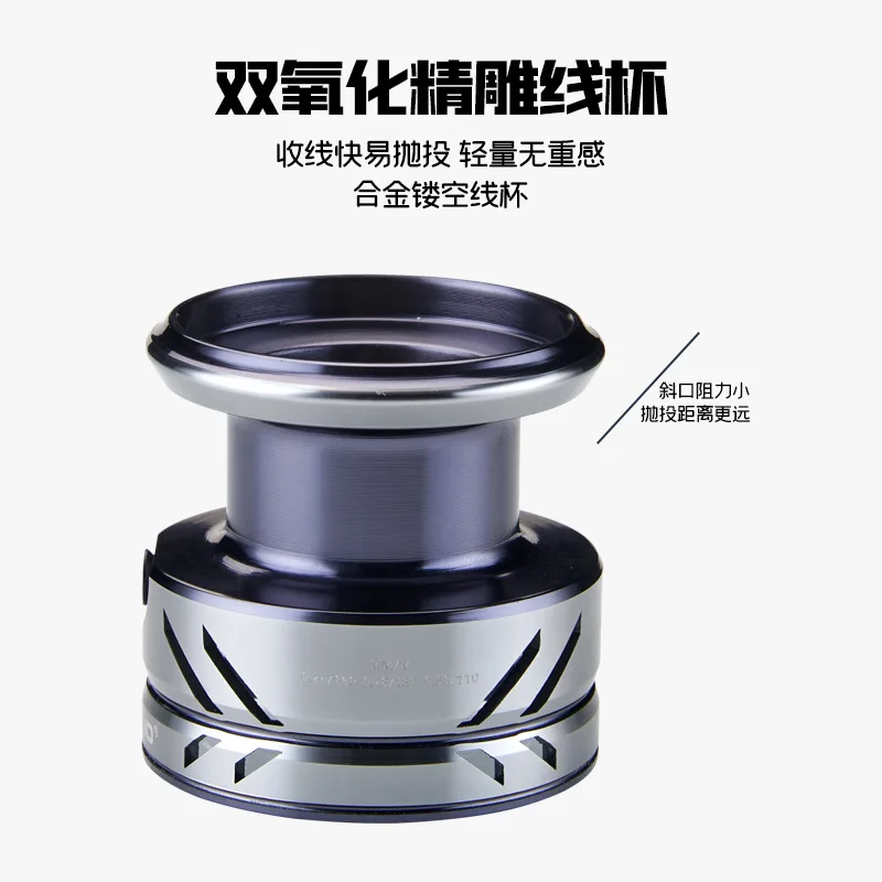 New OEM Spinning Reel DA2000-7000 Saltwater Fishing Tackle Speed Ratio Powder Metal Handle Carp Fishing Lake 2pcs 5.2:1