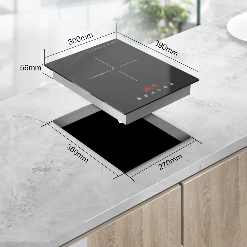 Commercial Energy Efficient 3500W Induction Cooktop Intelligent 220V Built-in Touch Control Induction Cooker