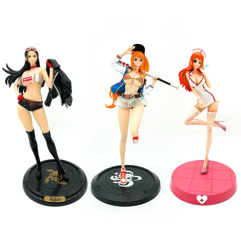 Wholesale 33cm Pvc Toy Anime Sexy Beauty Statue Model Ornament Trendy Brand Nami Robin Boa Hancock ONE PIECEe Action Figures
